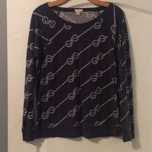 JCrew navy Nautical tee